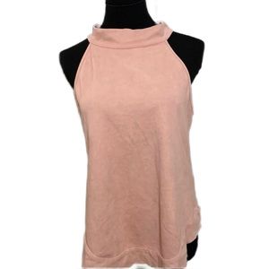 The Impeccable Pig Blouse | Dusky Pink | Faux Suede | Large